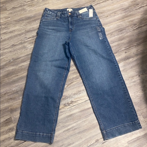 NWT MAURICES Slant Pocket Stretch Wide Leg Jeans 30” Inseam 14 - Picture 2 of 12